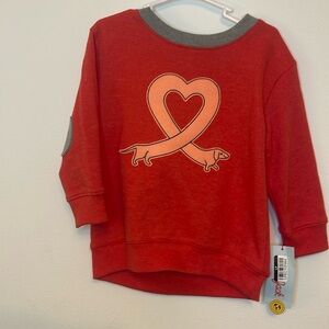 Dog heart sweater